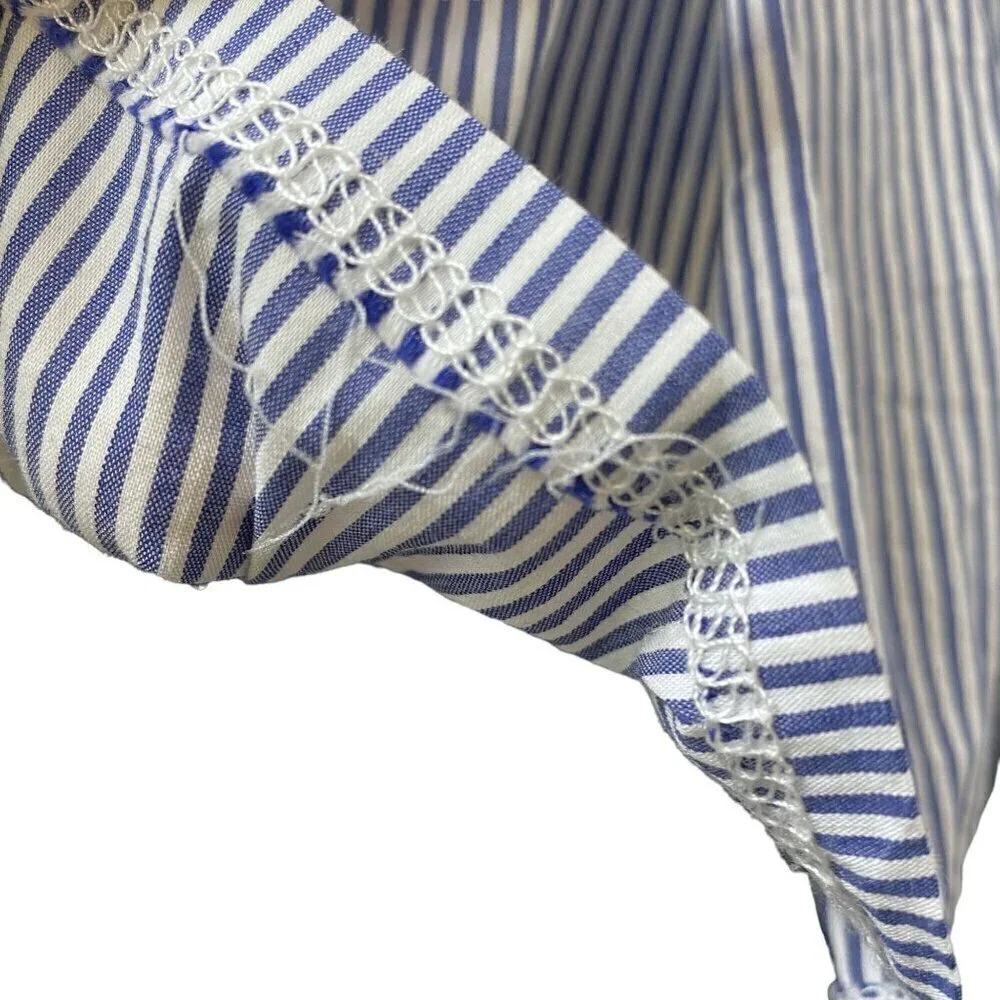 FILA Skort Tennis Skirt Large Preppy Blue Stripe Pickleball Sportswear Mini